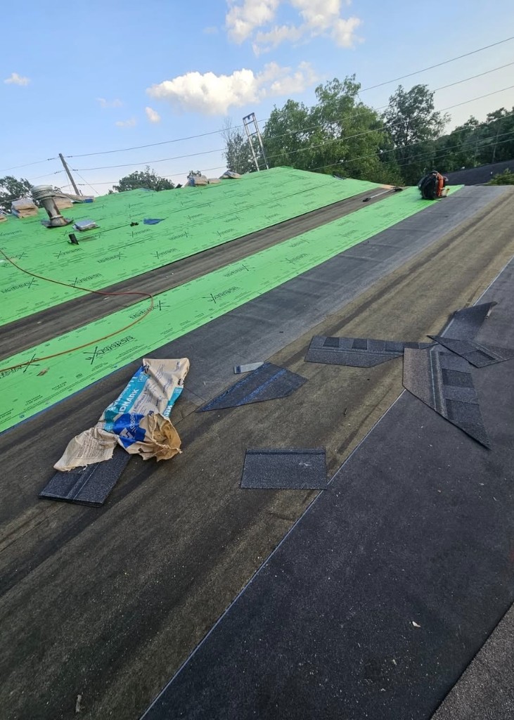 Synthetic underlayment installed during East Brainerd roof replacement