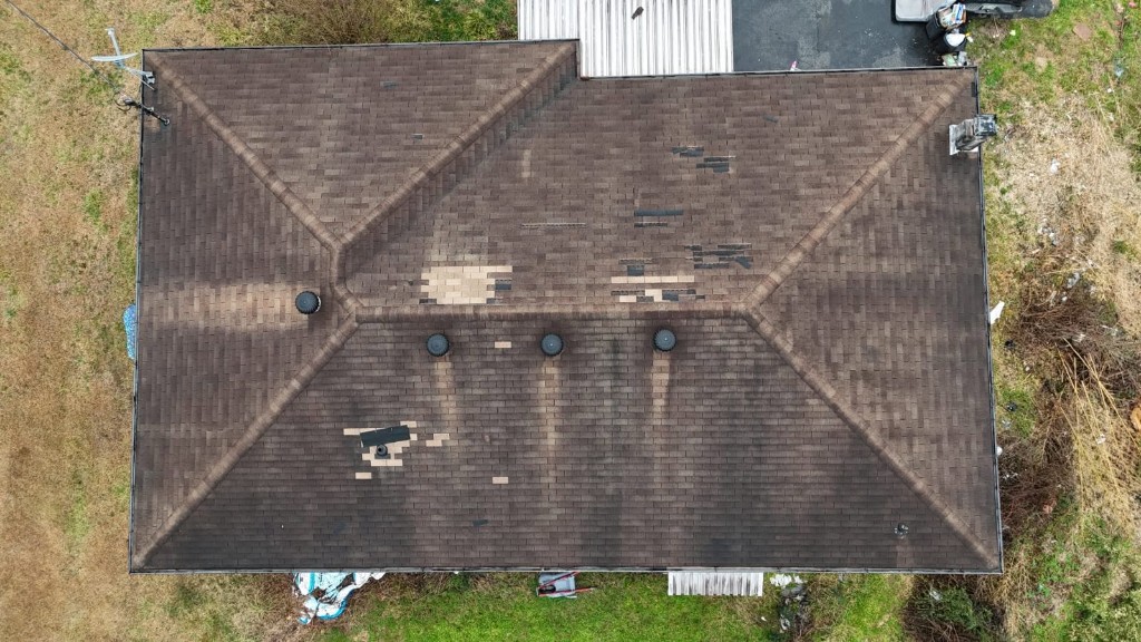 Existing roof in Hixson before replacement